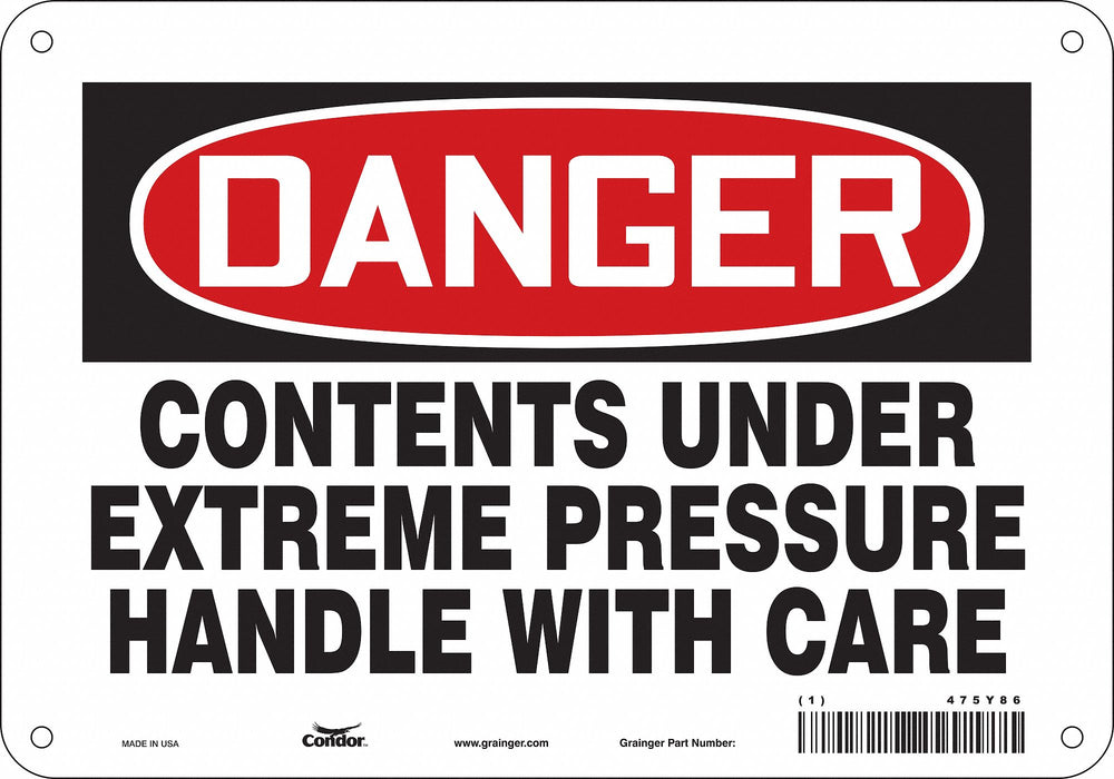 Safety Sign 7 in x 10 in Aluminum