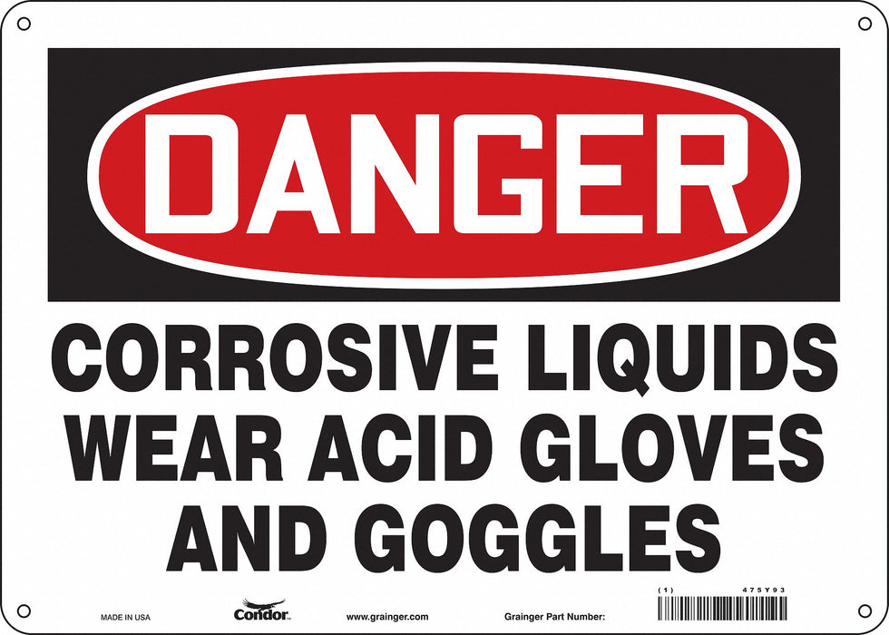 Safety Sign 10 in x 14 in Aluminum