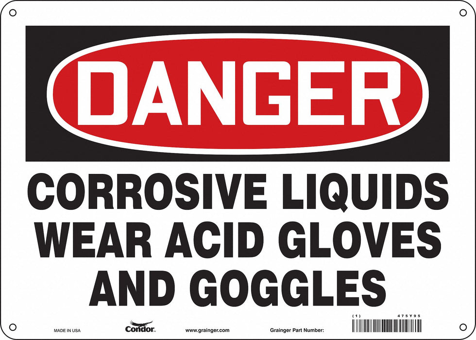 Safety Sign 10 inx14 in Polyethylene