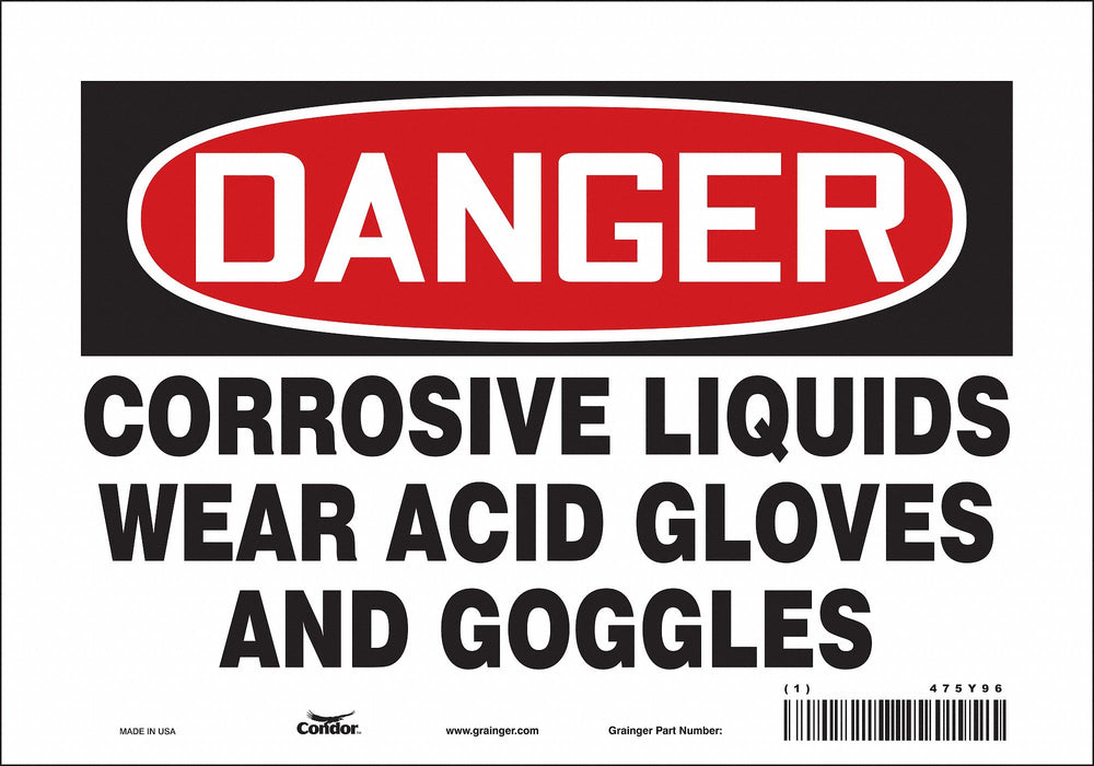 Safety Sign 7 in x 10 in Vinyl