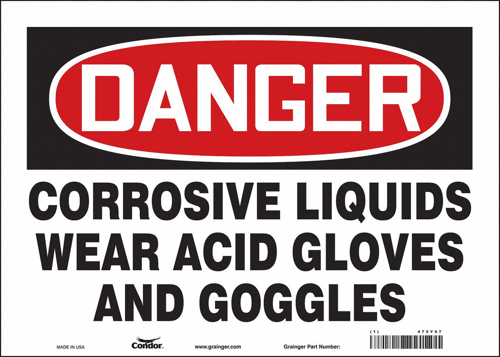 Safety Sign 10 in x 14 in Vinyl