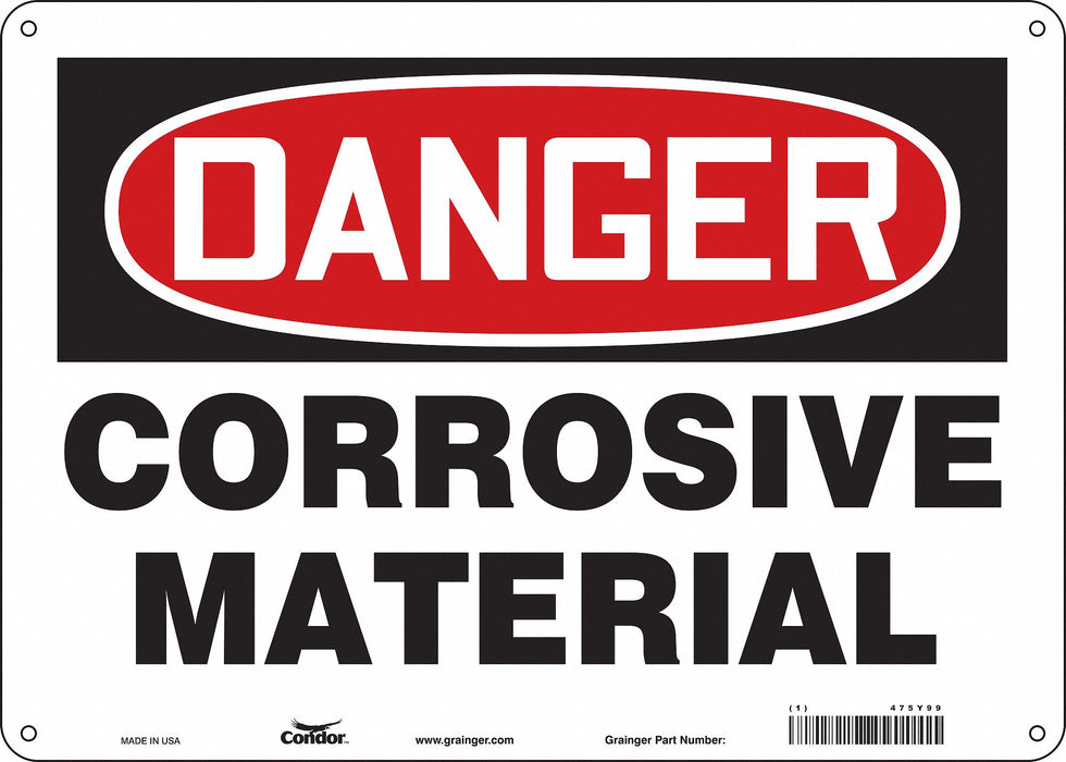 Safety Sign 10 in x 14 in Aluminum