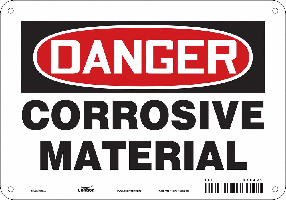Safety Sign 7 in x 10 in Polyethylene
