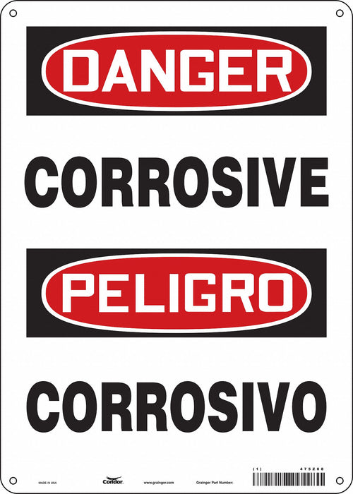 Safety Sign 14 in x 10 in Polyethylene