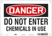 Chemical Sign 7 in x 10 in Aluminum