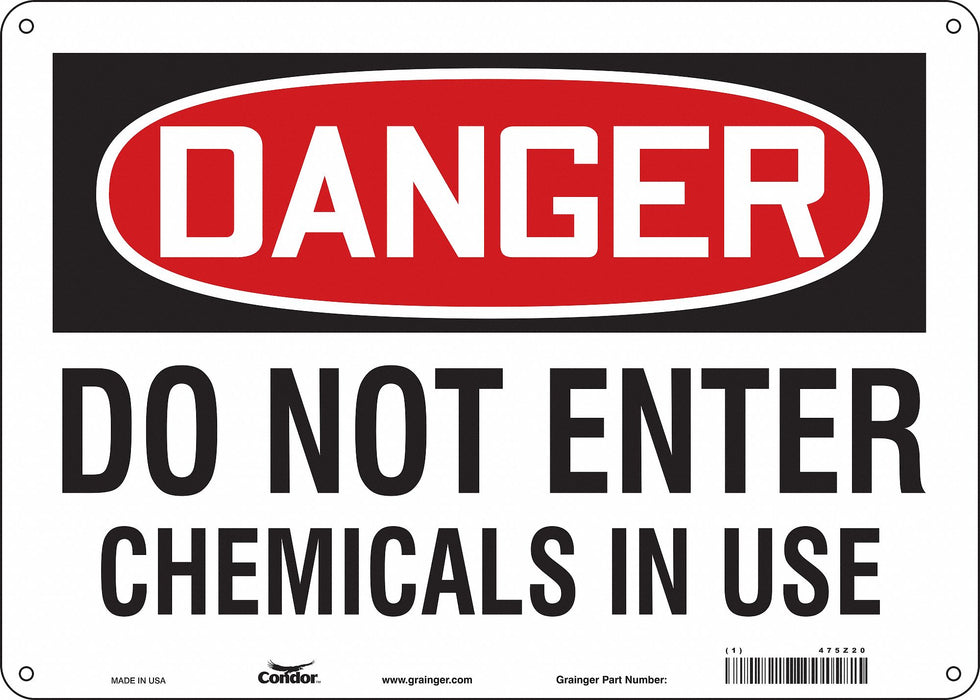 Safety Sign 10 inx14 in Aluminum