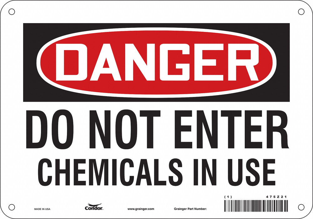 Safety Sign 7 inx10 in Polyethylene