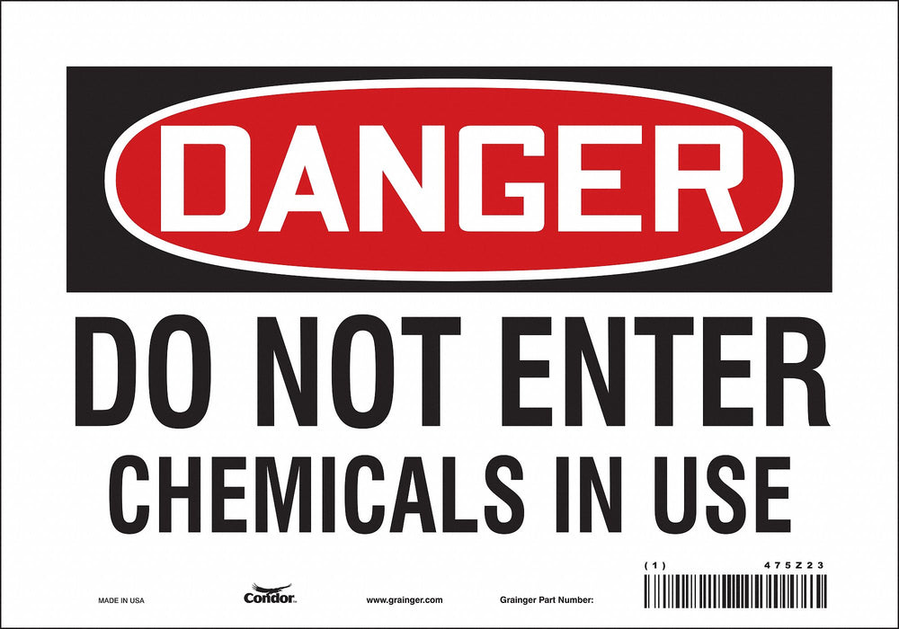 Safety Sign 7 inx10 in Vinyl