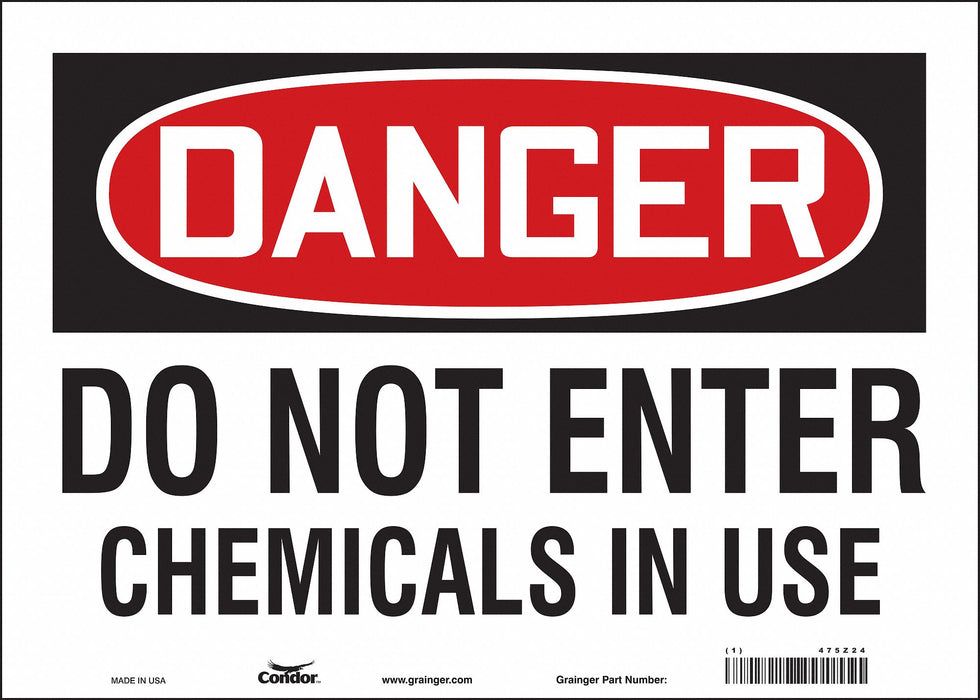 Safety Sign 10 in x 14 in Vinyl
