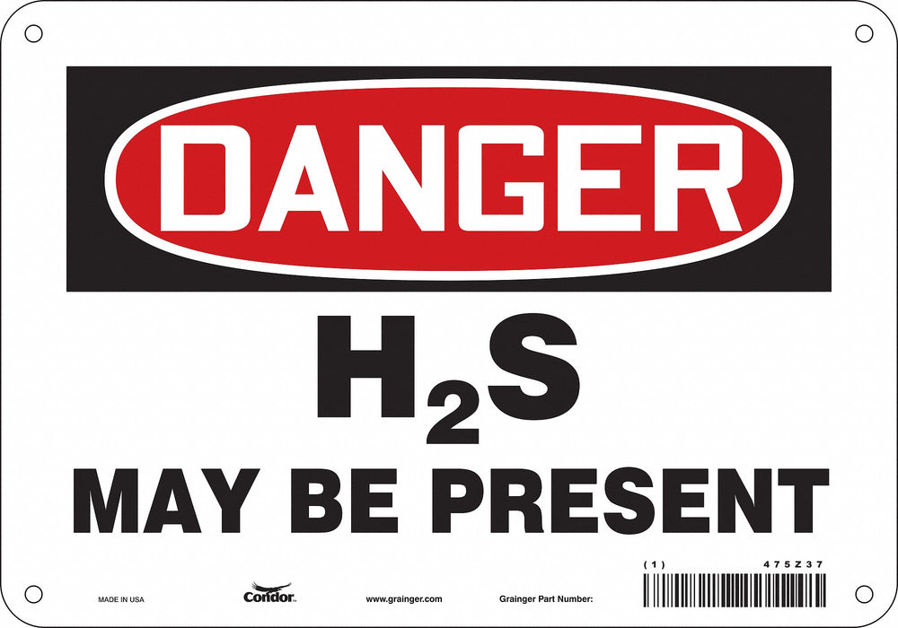 Chemical Sign 7 in x 10 in Aluminum