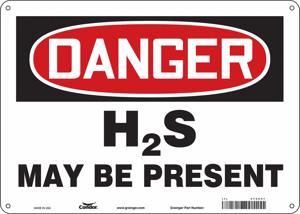 Safety Sign 10 inx14 in Polyethylene