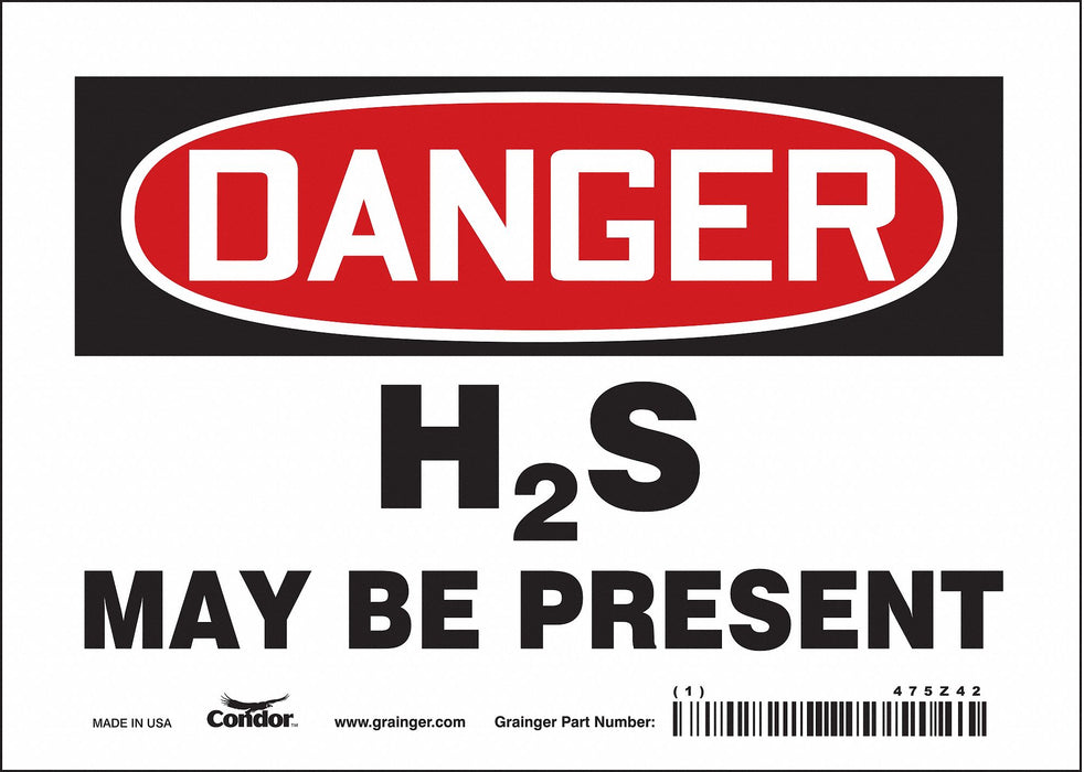 Safety Sign 5 in x 7 in Vinyl