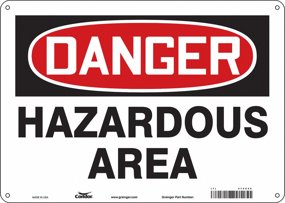 Safety Sign 10 inx14 in Aluminum