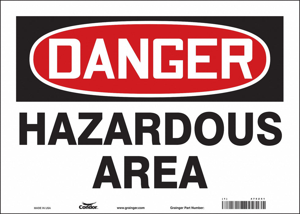 Safety Sign 10 in x 14 in Vinyl