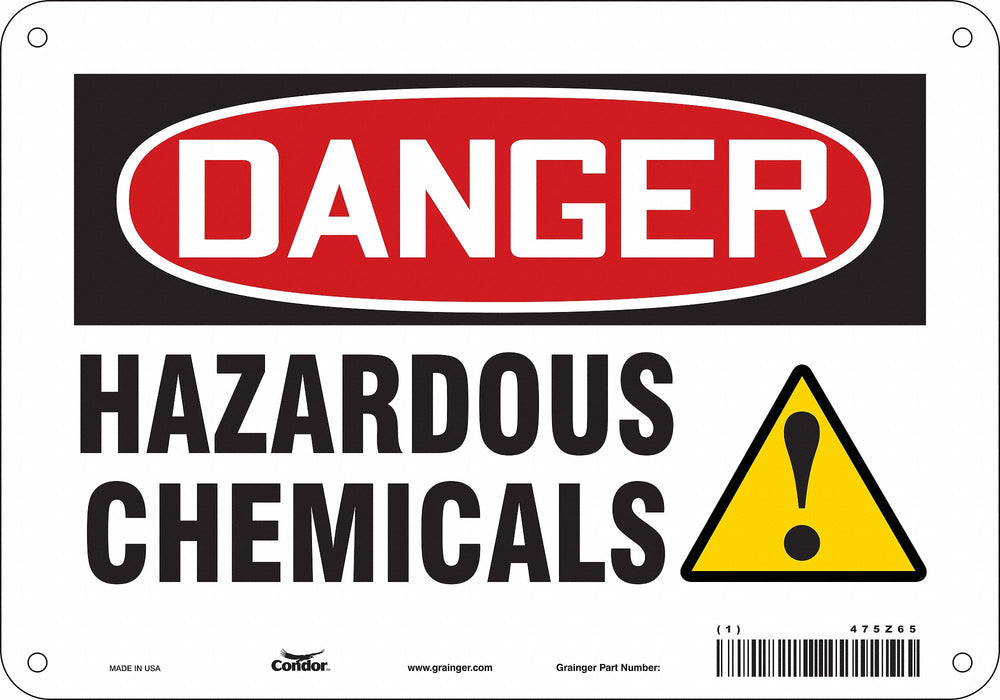 Safety Sign 7 in x 10 in Polyethylene