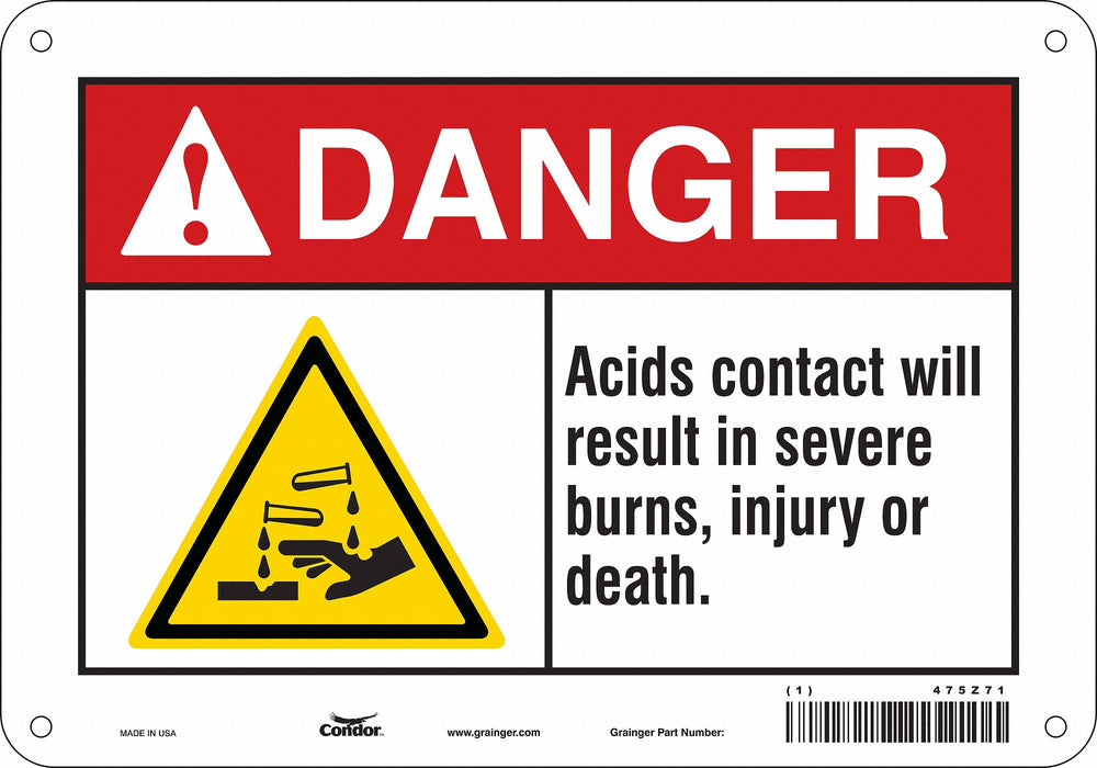 Safety Sign 7 inx10 in Polyethylene