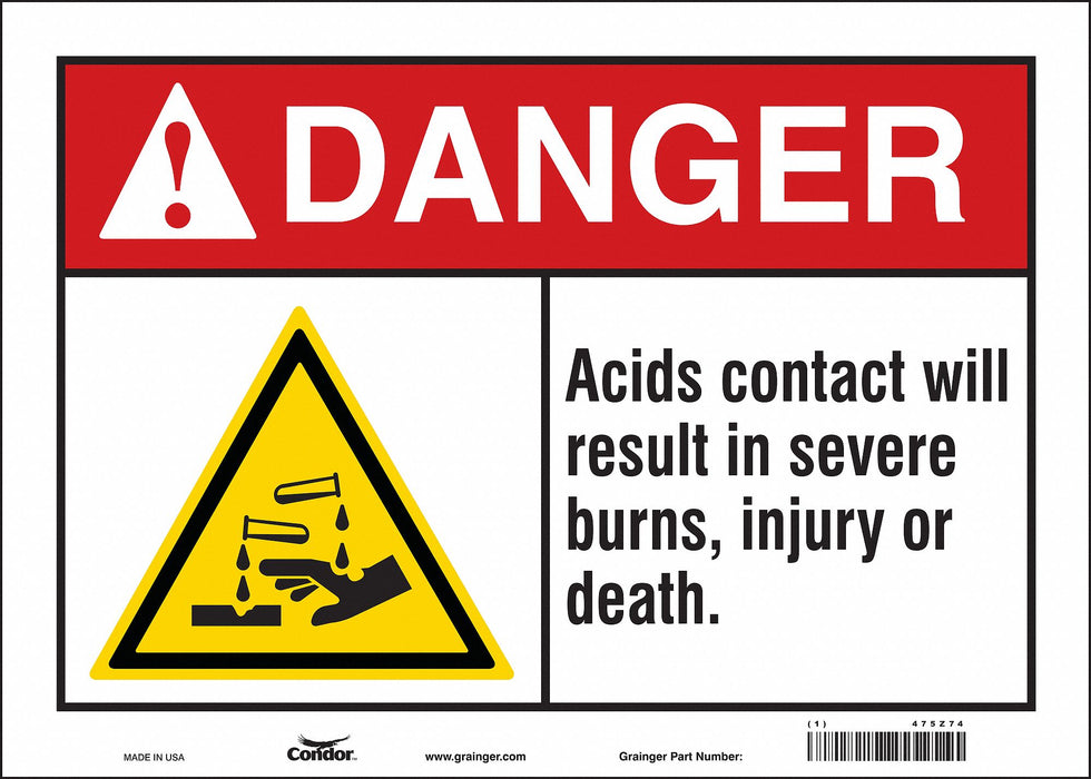 Safety Sign 10 in x 14 in Vinyl