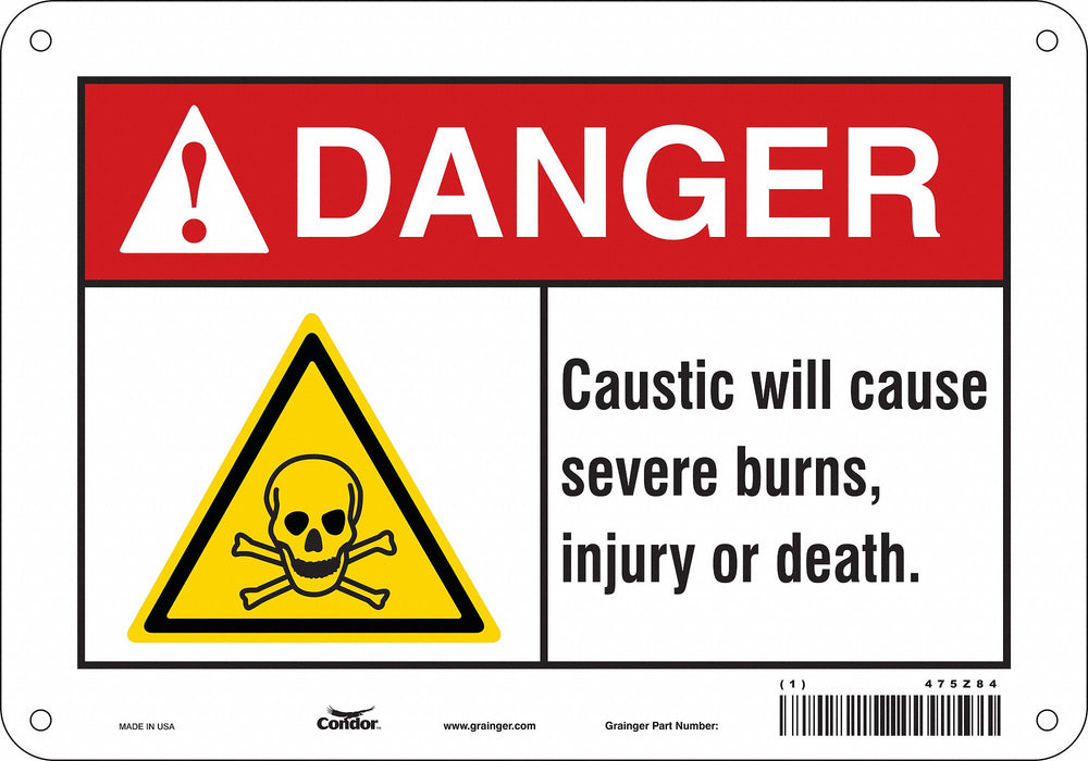 Safety Sign 7 inx10 in Polyethylene