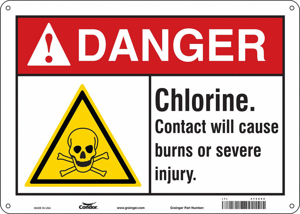Safety Sign 10 inx14 in Polyethylene