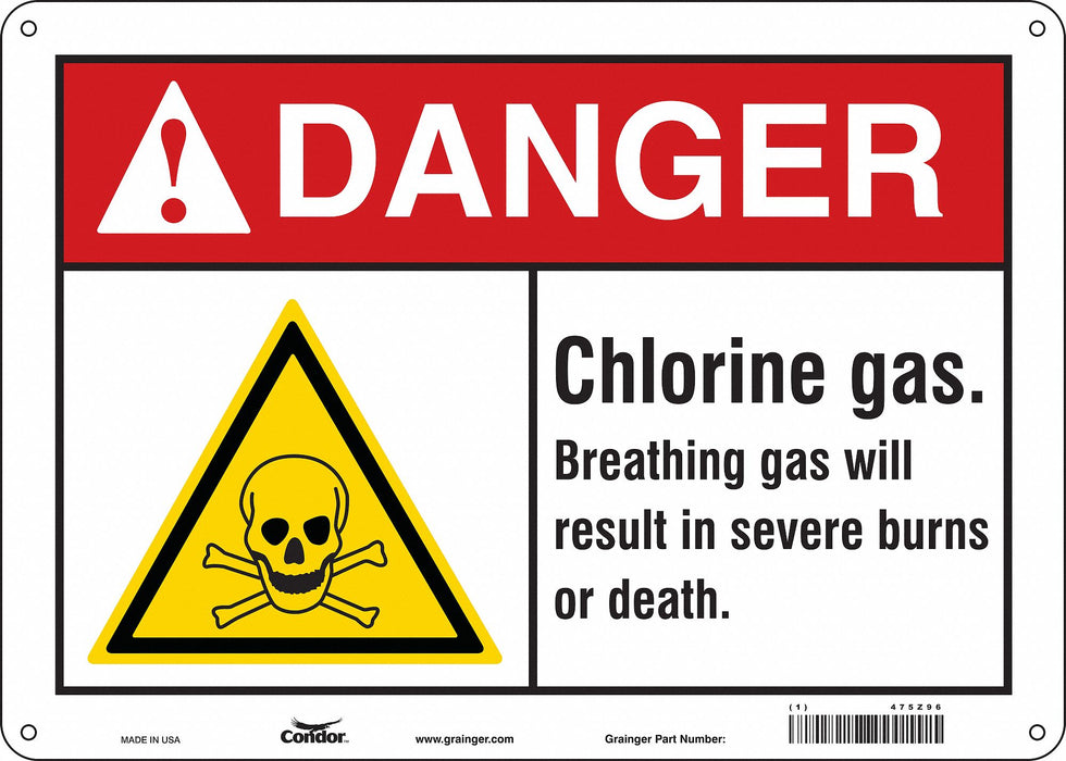 Safety Sign 10 in x 14 in Aluminum