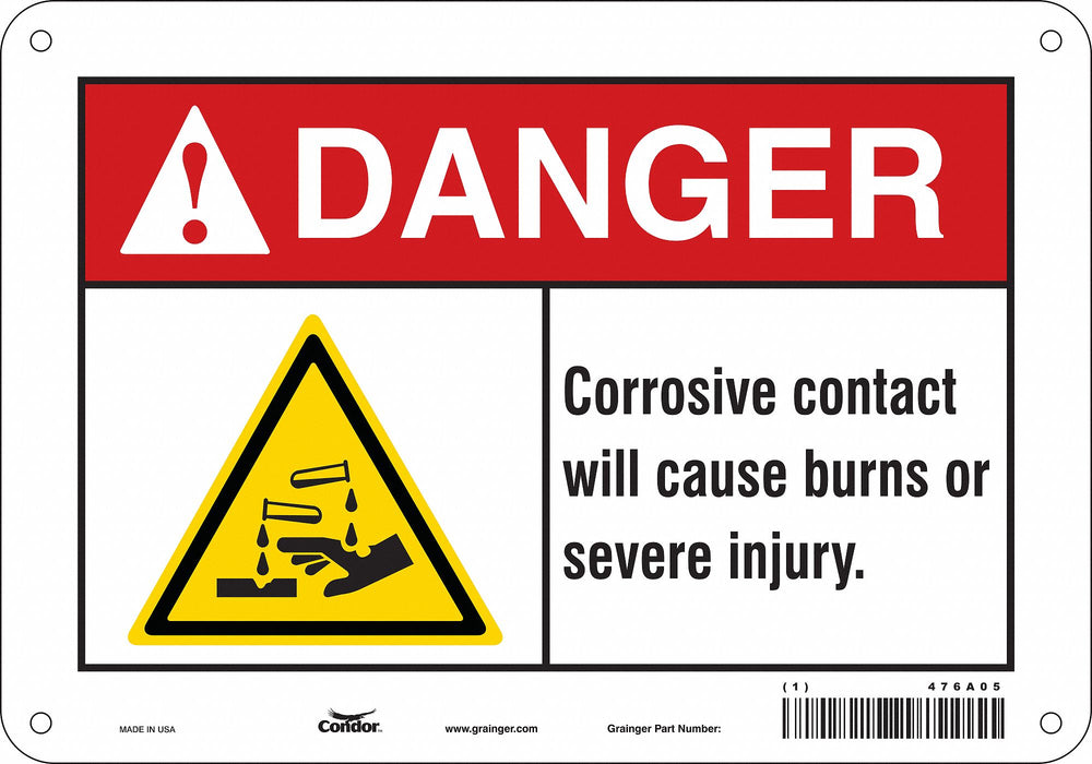 Safety Sign 7 in x 10 in Polyethylene