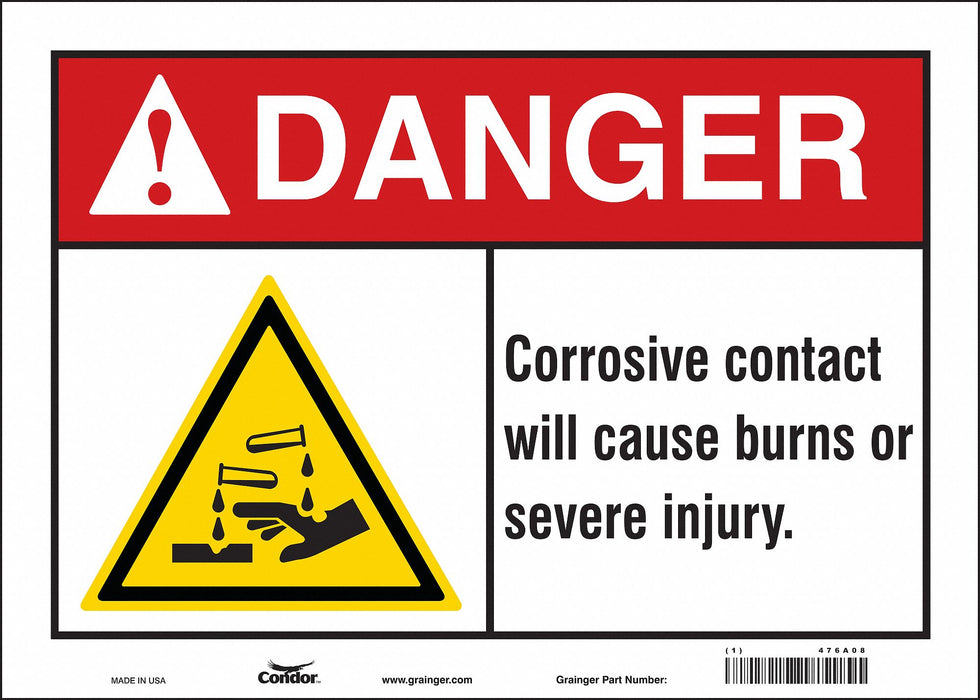 Safety Sign 10 in x 14 in Vinyl