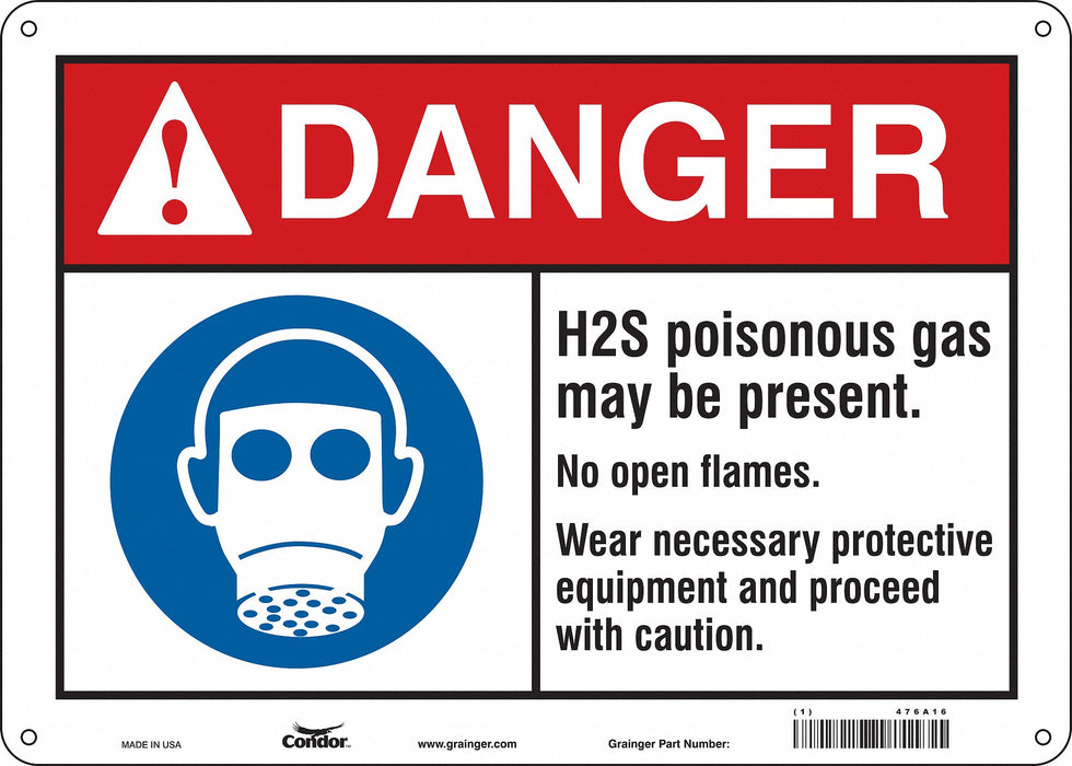 Safety Sign 10 in x 14 in Aluminum