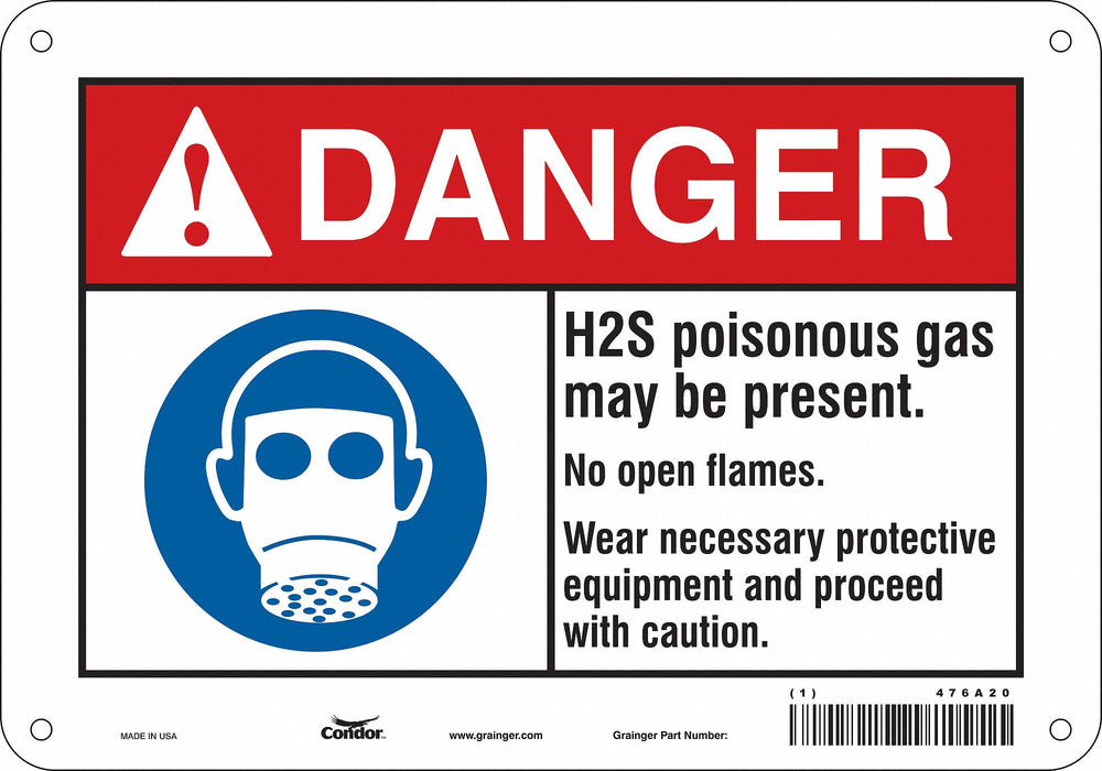 Safety Sign 7 in x 10 in Vinyl
