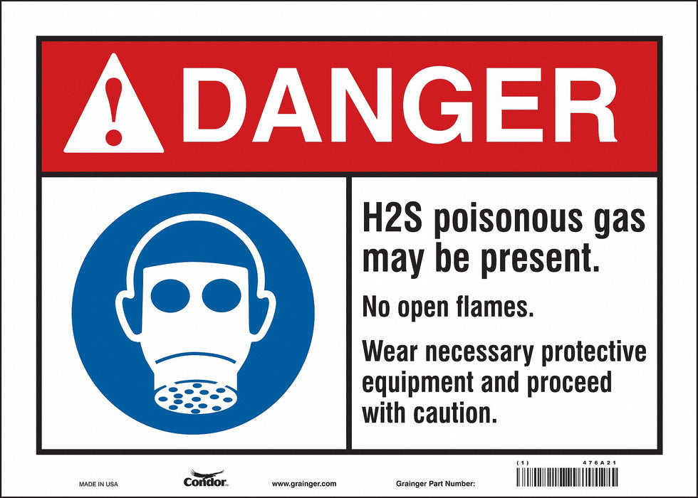 Safety Sign 10 in x 14 in Vinyl