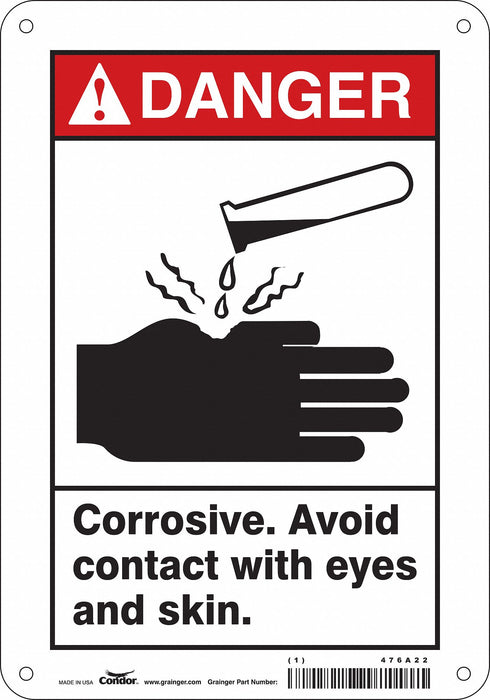 Safety Sign 10 in x 7 in Aluminum