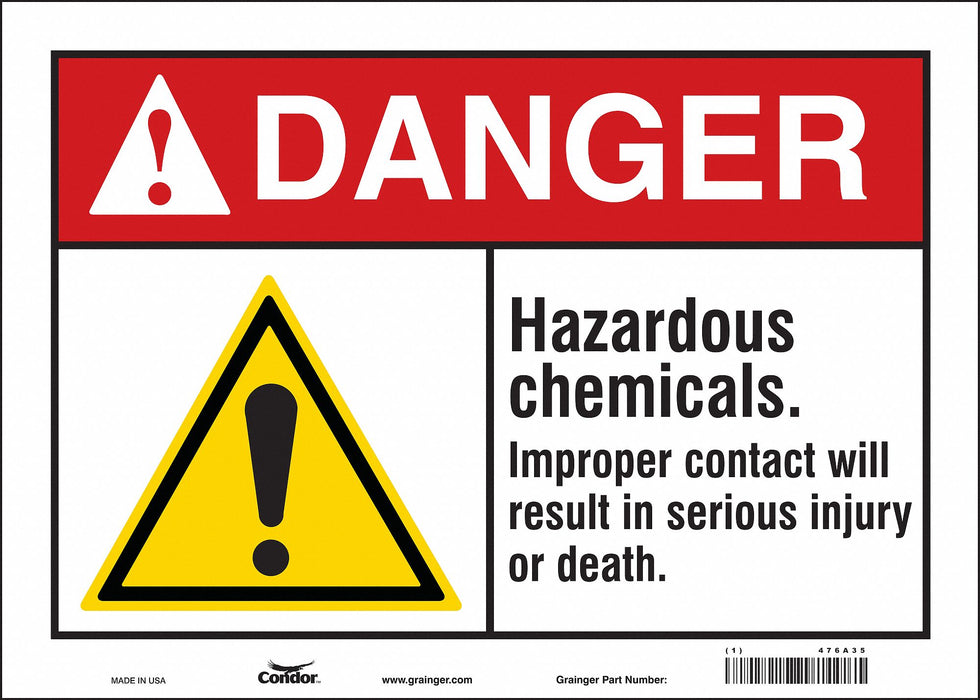 Safety Sign 10 in x 14 in Vinyl
