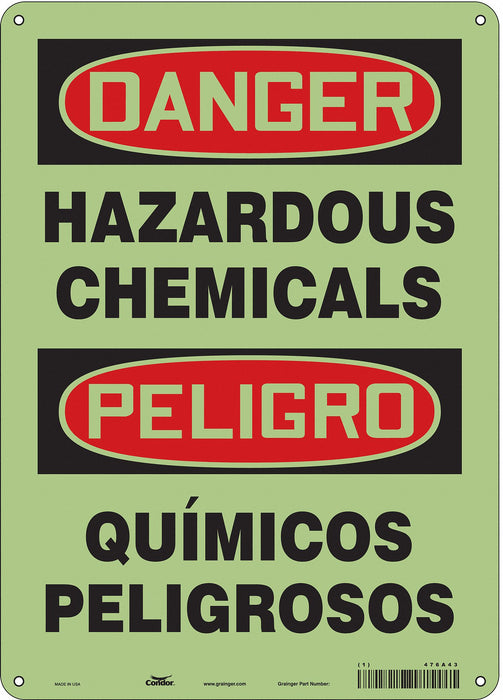 Safety Sign 14 in x 10 in Polyethylene
