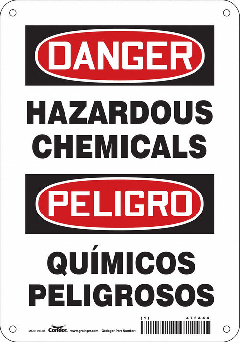 Safety Sign 10 in x 7 in Polyethylene