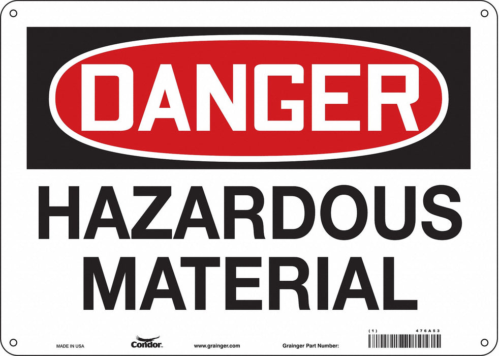 Safety Sign 10 in x 14 in Polyethylene