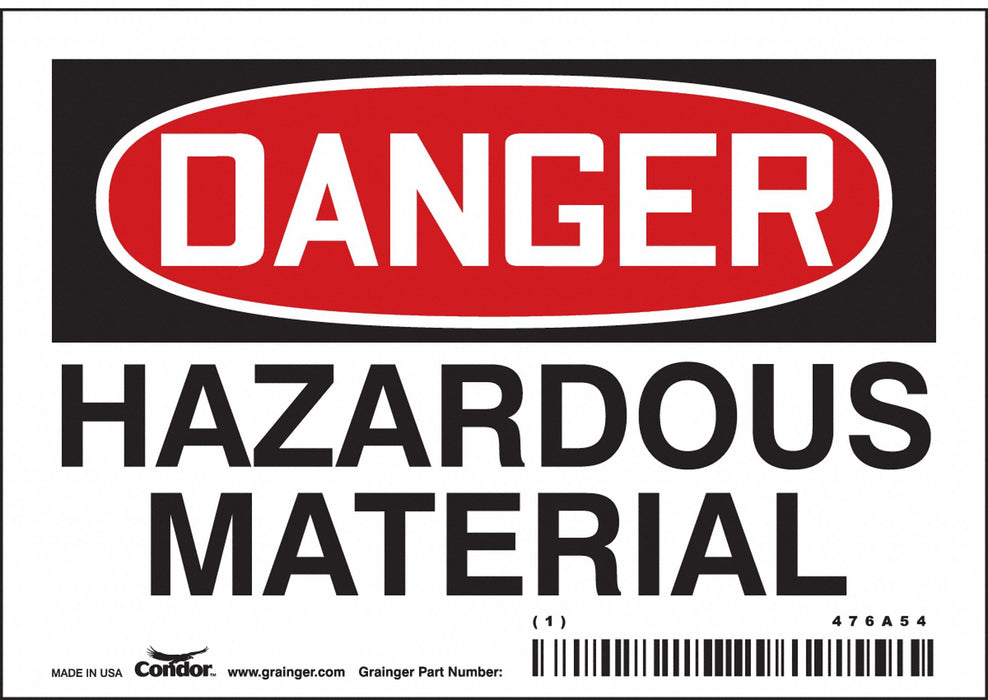 Safety Sign 3 1/2 inx5 in Vinyl
