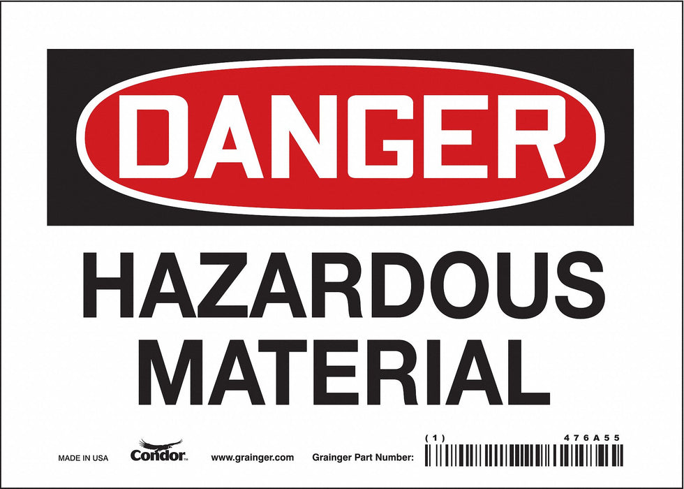 Safety Sign 5 in x 7 in Vinyl