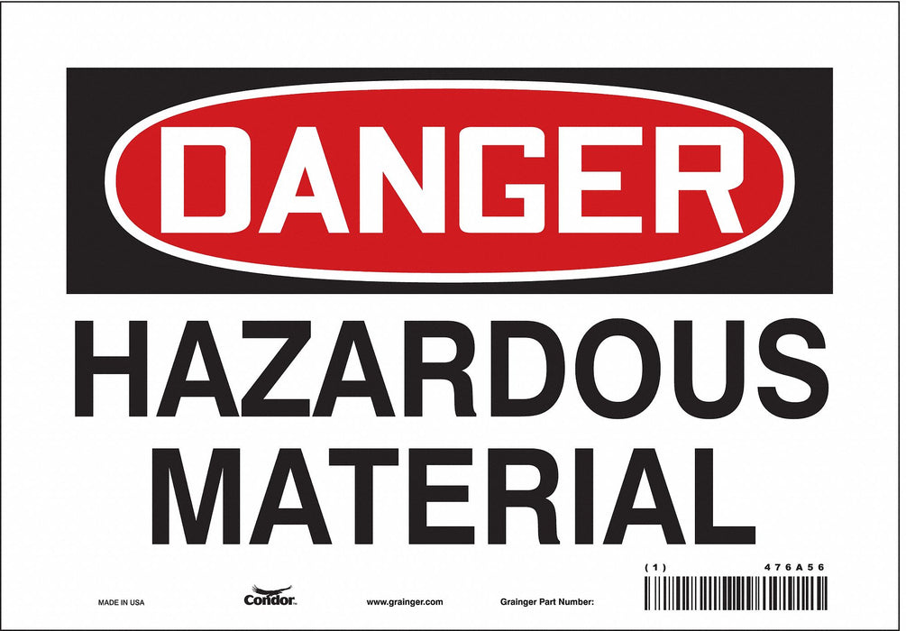 Safety Sign 7 in x 10 in Vinyl