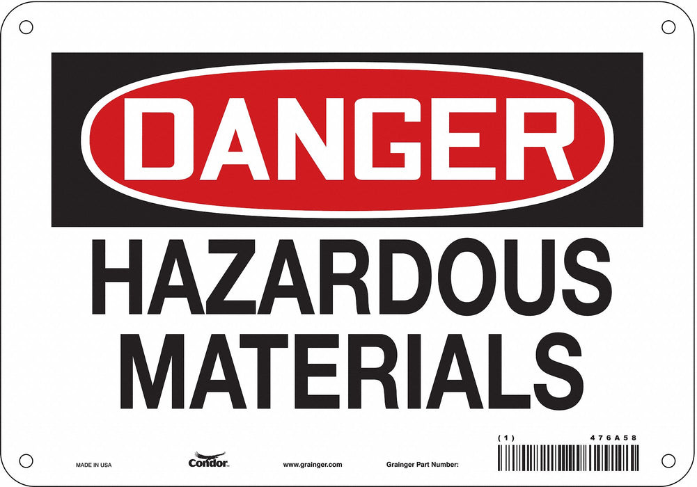 Safety Sign 7 in x 10 in Aluminum