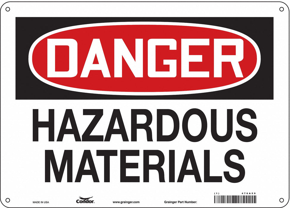 Safety Sign 10 in x 14 in Aluminum