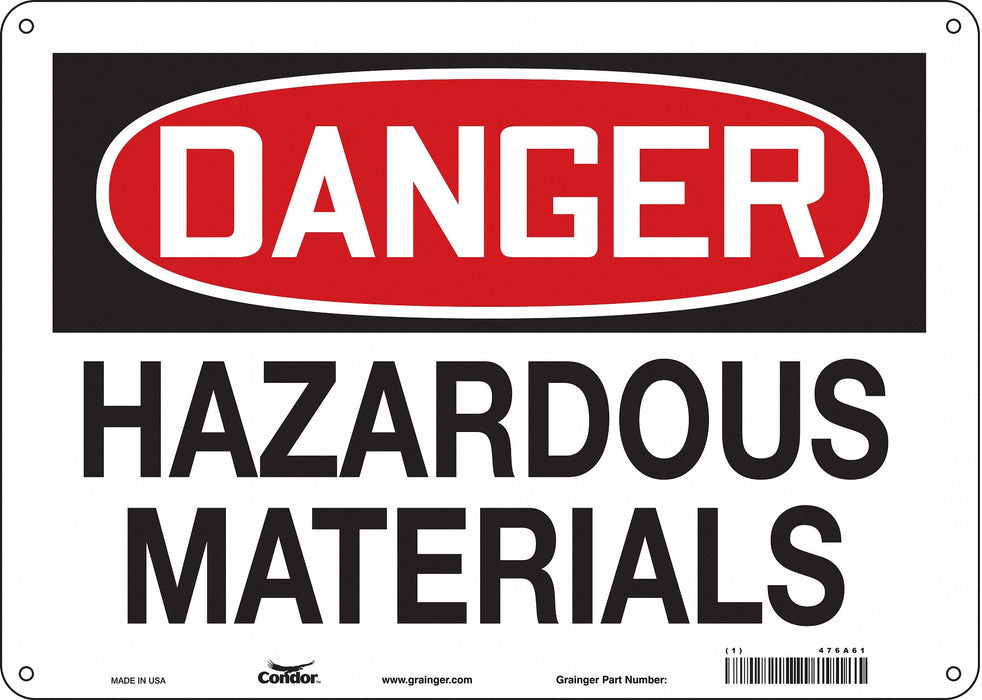 Safety Sign 10 in x 14 in Polyethylene