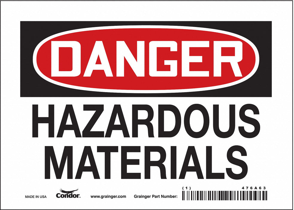Safety Sign 5 in x 7 in Vinyl