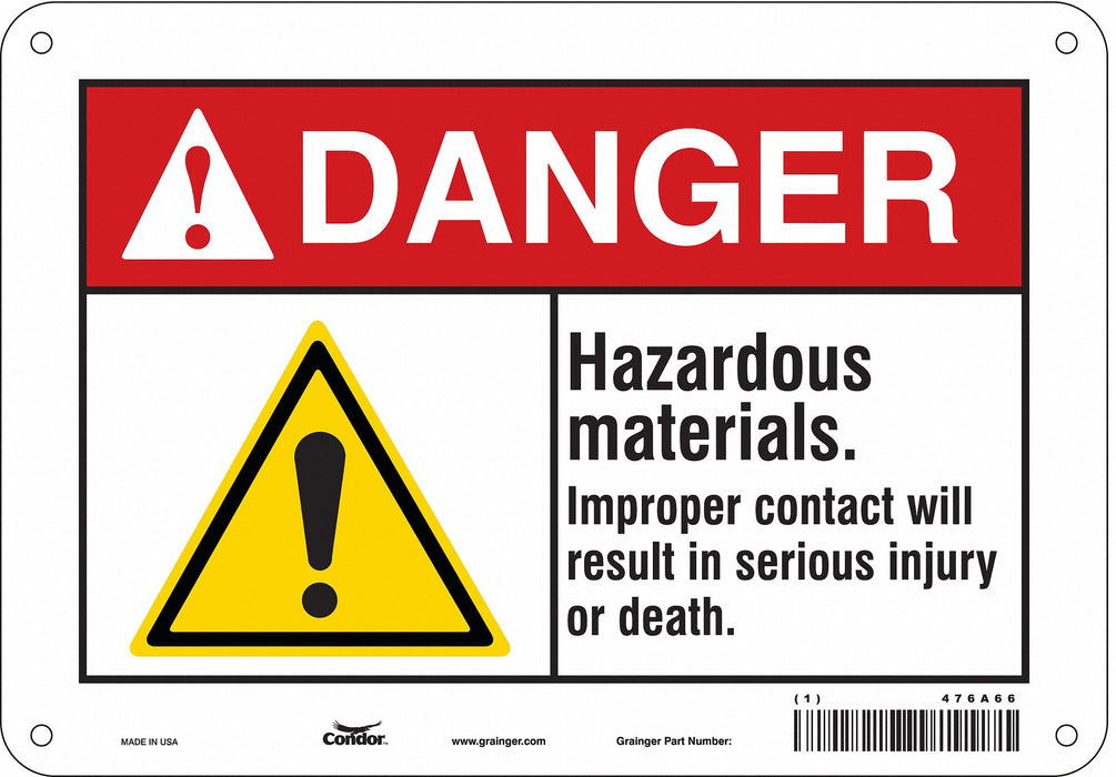 Safety Sign 7 in x 10 in Aluminum