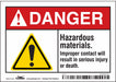 Safety Sign 3.5in x 5in Vinyl