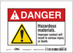 Safety Sign 5 in x 7 in Vinyl