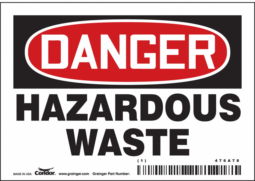 Safety Sign 3.5in x 5in Vinyl
