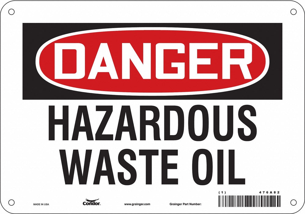 Chemical Sign 7 in x 10 in Aluminum