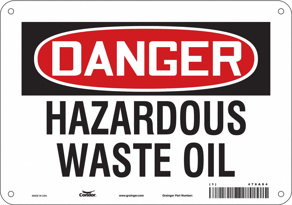 Safety Sign 7 in x 10 in Polyethylene