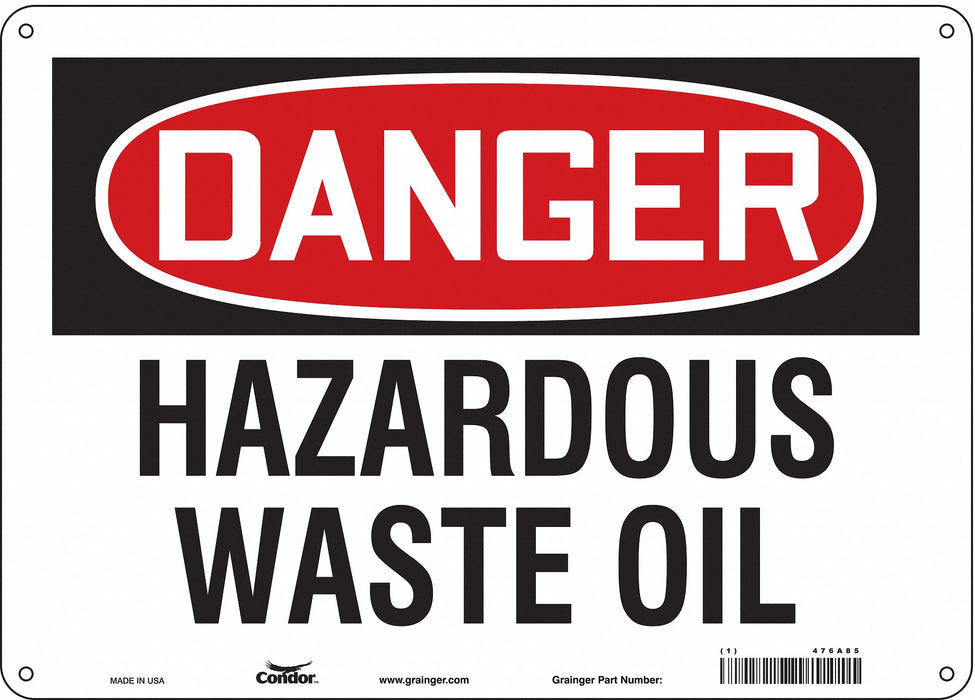 Safety Sign 10 inx14 in Polyethylene