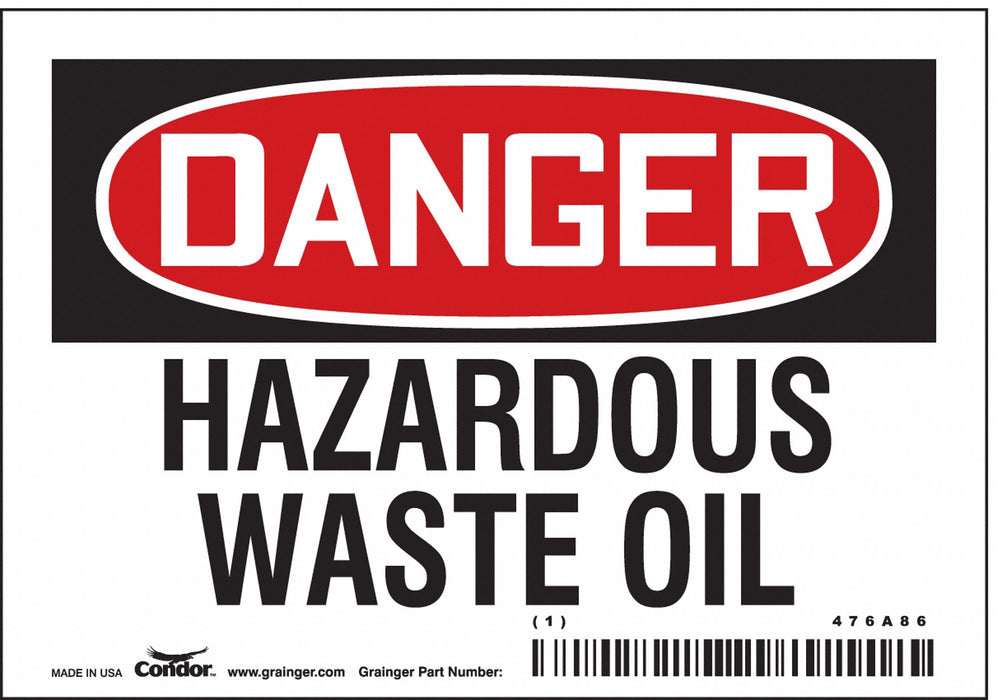 Safety Sign 3 1/2 inx5 in Vinyl