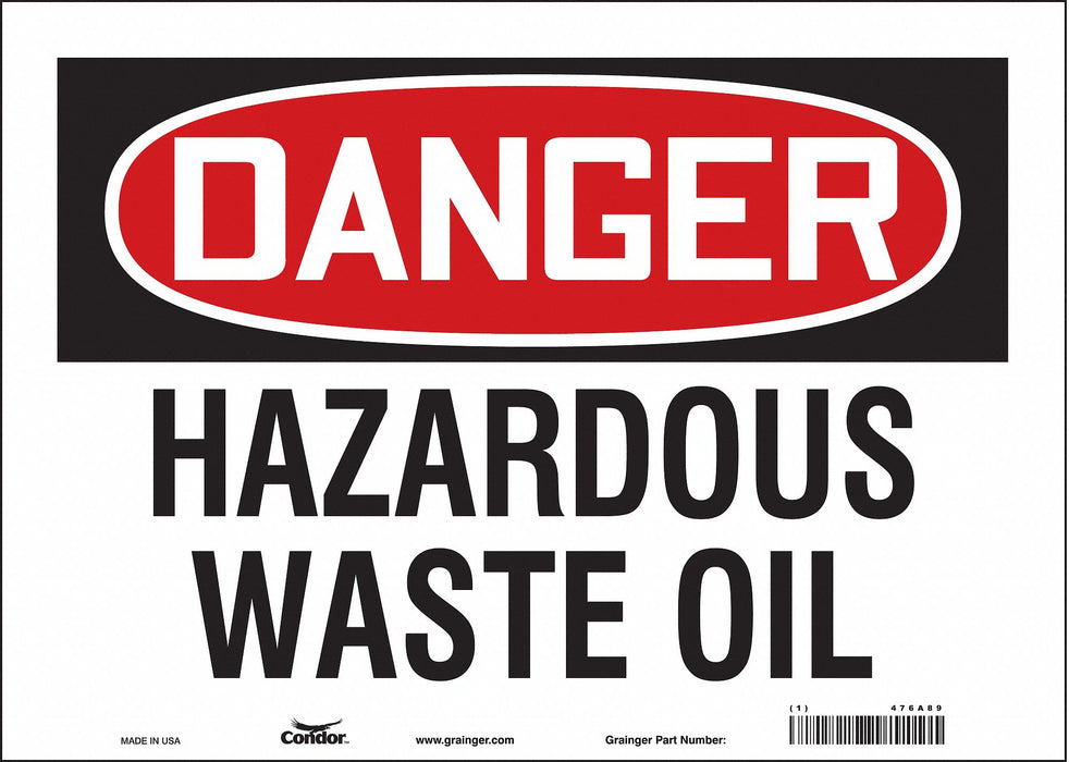Safety Sign 10 inx14 in Vinyl